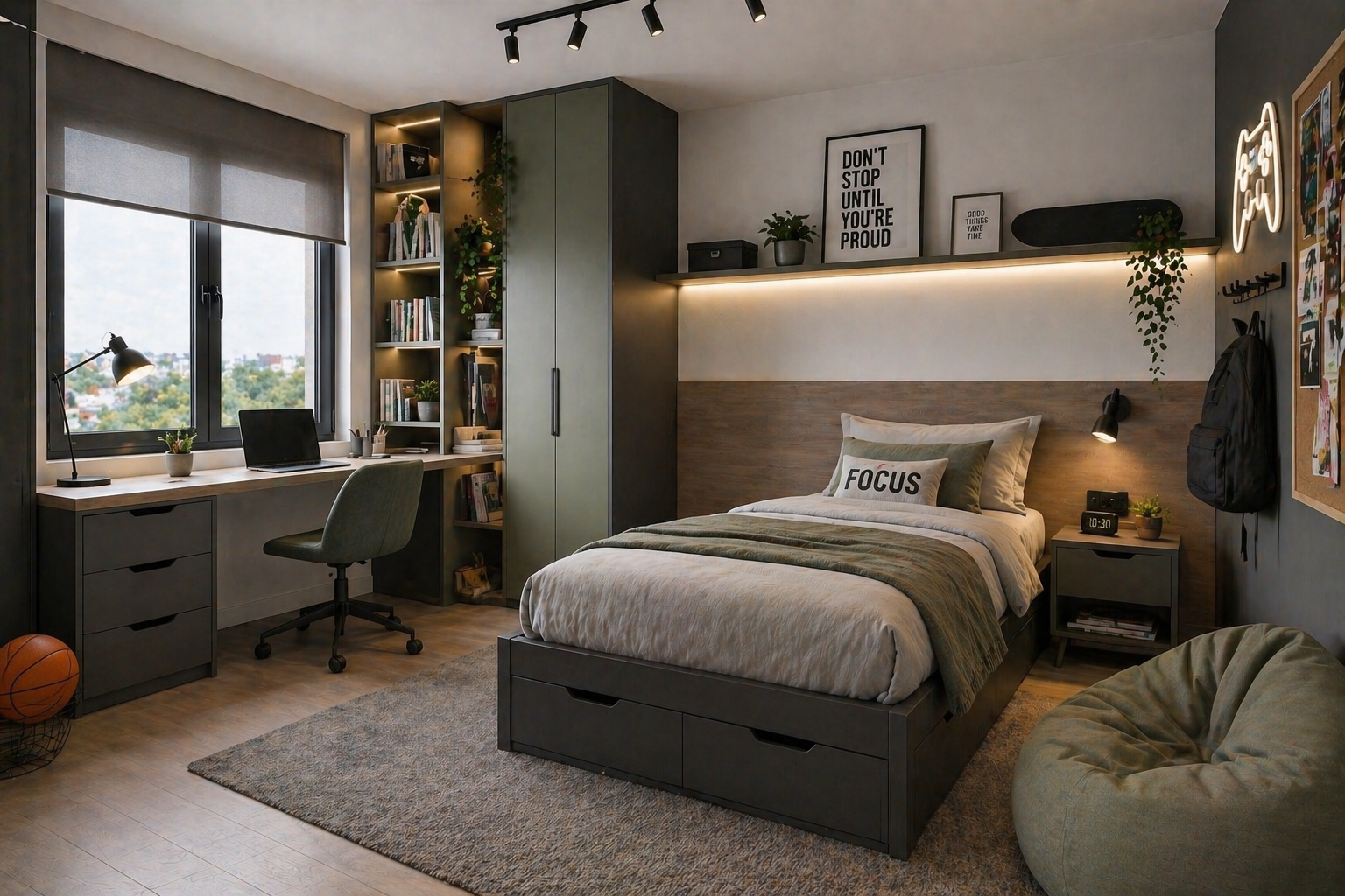 Dormitorio juvenil moderno
