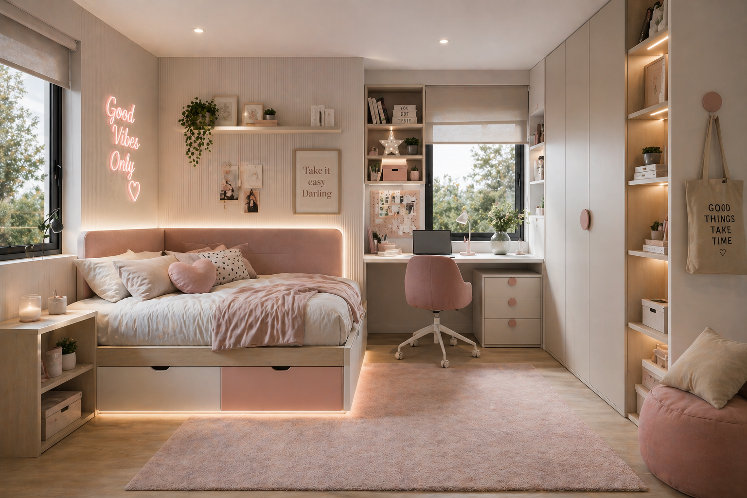 Dormitorio juvenil funcional