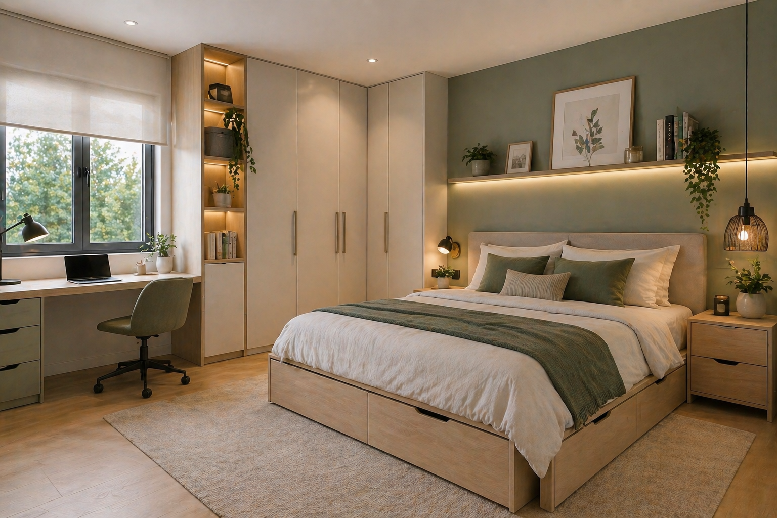 Dormitorio adaptado a espacios difíciles