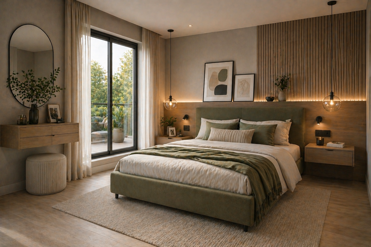 Dormitorio de matrimonio moderno