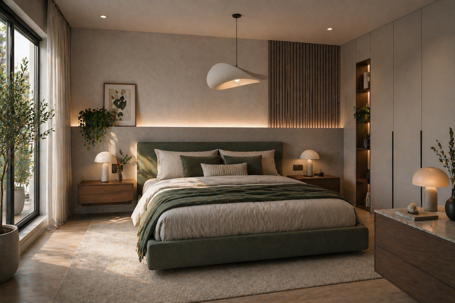 Dormitorio con almacenaje integrado