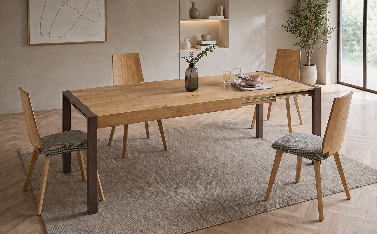 Mesa de comedor extensible