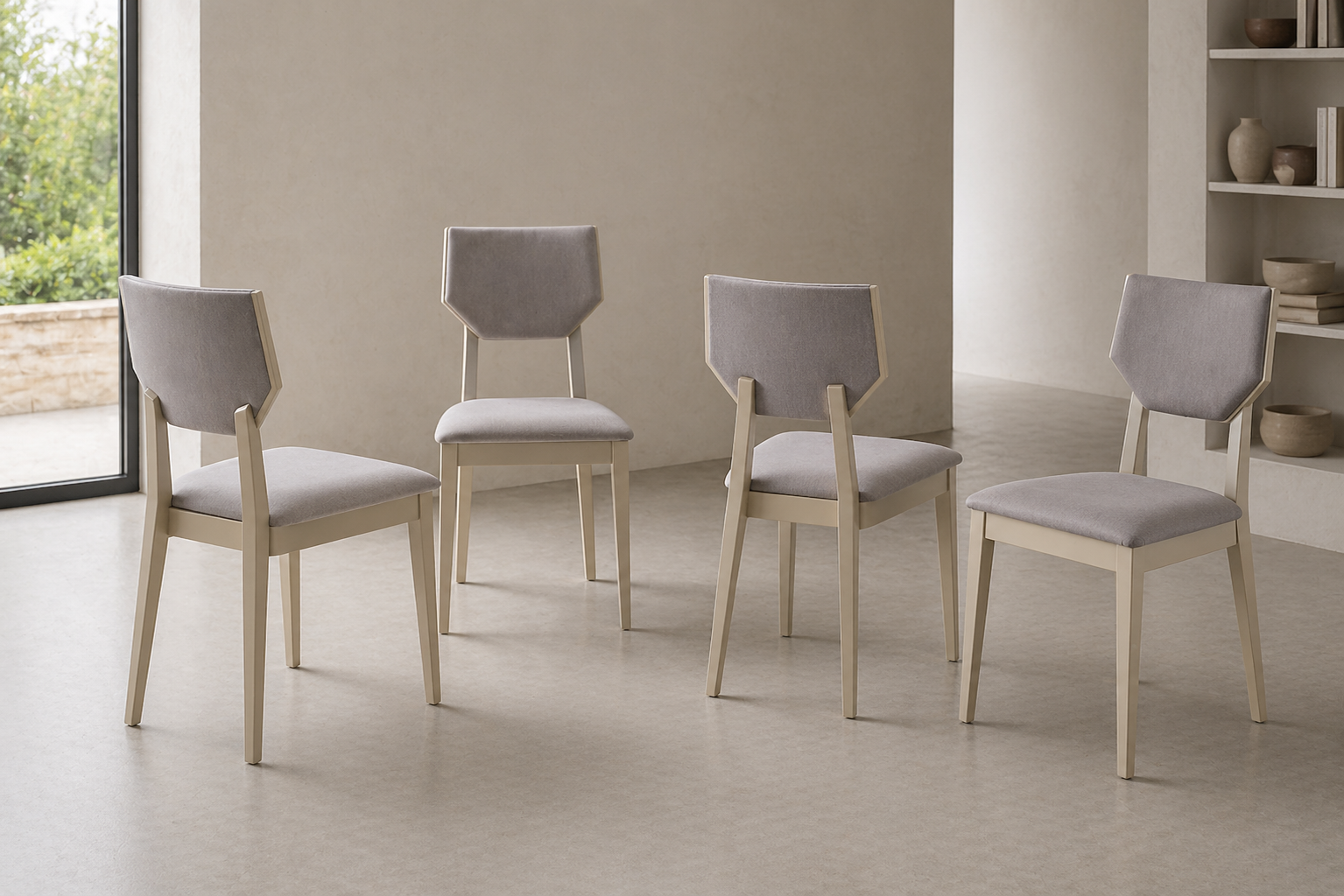 Silla de comedor tapizada